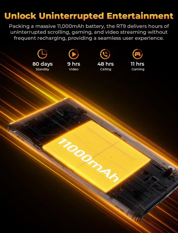 Oukitel RT9 tablette robuste tablette robuste 10.1 "écran HD 24GB RAM 256GB tablette étanche 11000mAh batterie Android 14.0 tablette PC – Image 11