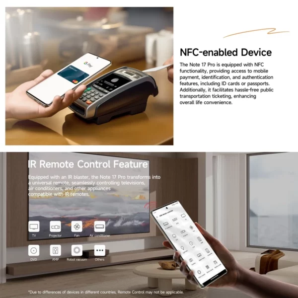 Ulefone Note 17 Pro Smartphone 6.78 "120HZ AMOLED affichage incurvé 24GB + 256GB Android 13,108MP caméra 5050mAh Version mondiale NFC – Image 6