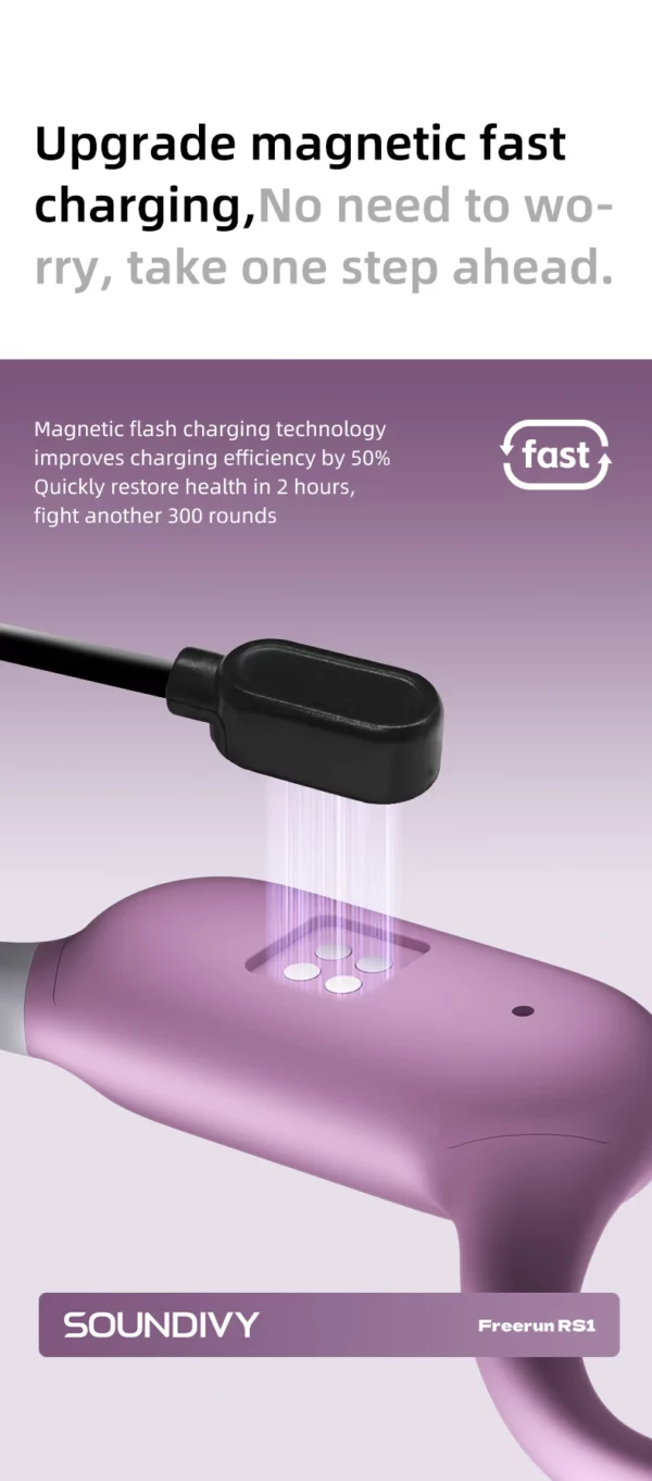 SOUNDIVY RS1 écouteurs à Conduction osseuse Bluetooth sans fil 32GB mémoire IPX8 étanche natation et course sport écouteurs – Image 31