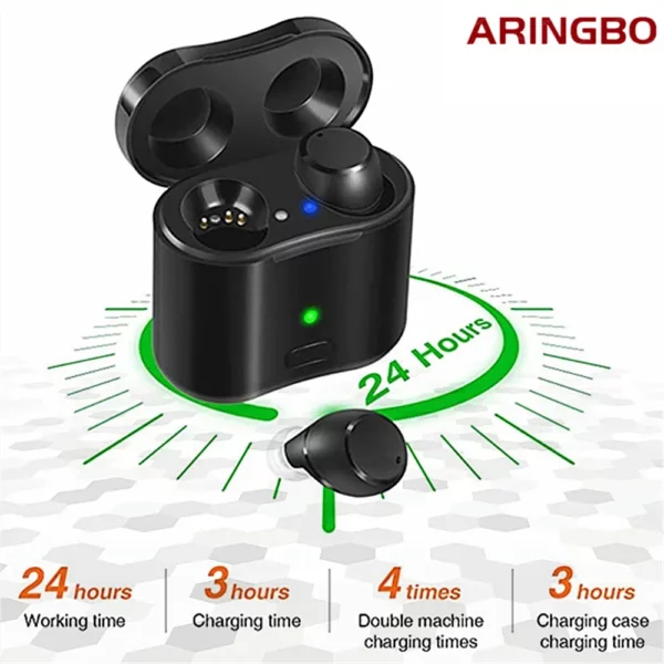 Modes de fonctionnement rechargeables à une touche, aide auditive Invisible sans bruit, aide auditive intelligente pour perte sévère, soins auditifs – Image 5