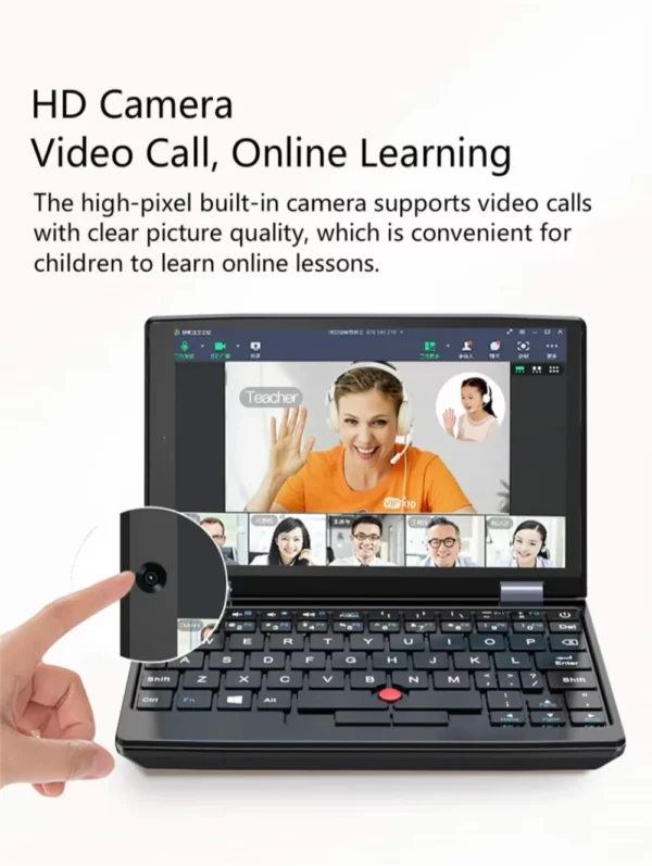 2025 Mini ordinateur Portable Micro ordinateur 7 pouces écran tactile Intel N100 16GB + 512GB IPS Netbook Win 11 Pro PC 2.0MP CAM – Image 13