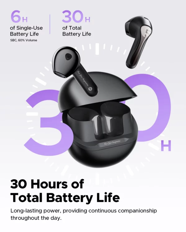 SoundPEATS-Écouteurs sans fil Air5 ANC Bluetooth 5.4, audio haute résolution, aptX lossless,CVC V8.0,6MIC AI, réduction du bruit des appels, IPX5 – Image 14