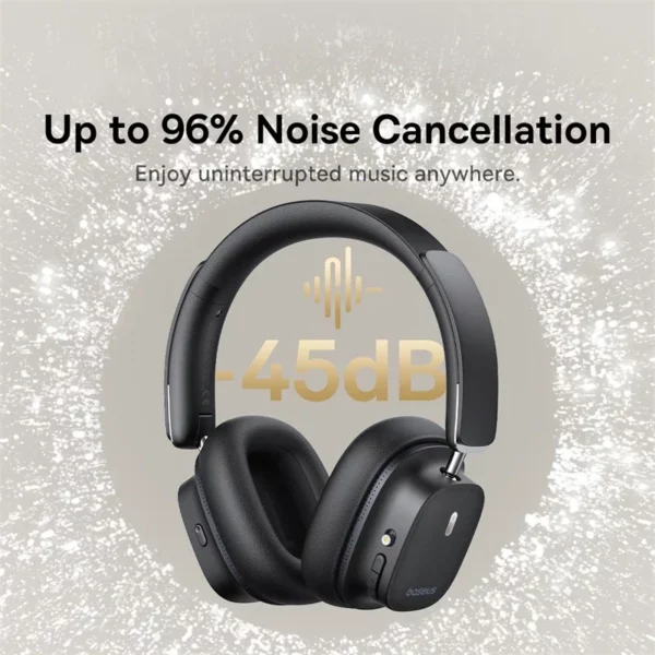 Baseus Bowie 30 Max casque Bluetooth 45dB suppression du bruit hi-res LDAC sur l'oreille casque 3D Audio spatial écouteur sans fil – Image 3