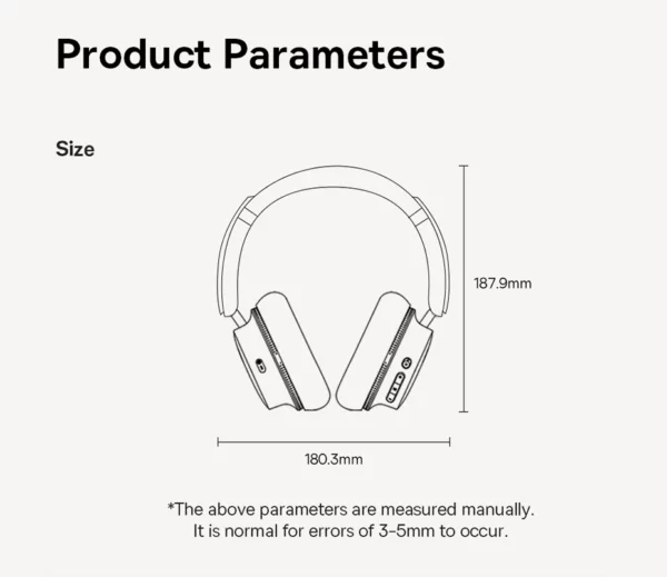 Baseus Bowie 30 Max casque Bluetooth 45dB suppression du bruit hi-res LDAC sur l'oreille casque 3D Audio spatial écouteur sans fil – Image 21