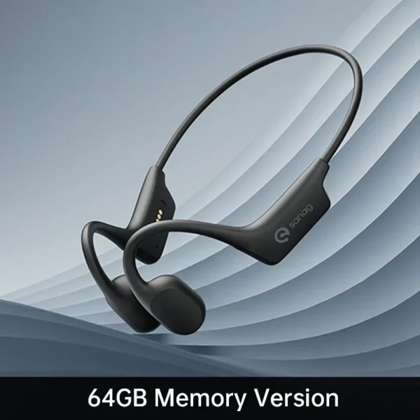 Sanag A30S AirRun sans fil Bluetooth 5.3 écouteur oreille ouverte Conduction d'air 360 °   Casque sonore panoramique Casque étanche IPX7 – Image 2