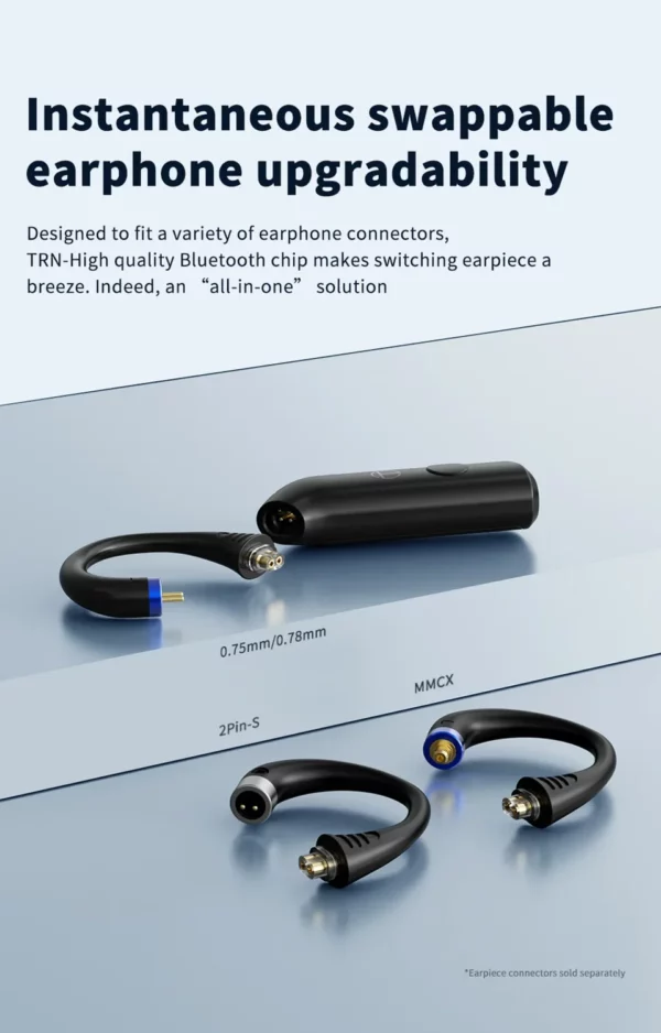 TRN BT20 Pro sans fil Bluetooth 5.3 HIFI écouteurs Module câble de mise à niveau/connecteur MMCX prise remplaçable crochet d'oreille pour Moondrop – Image 13