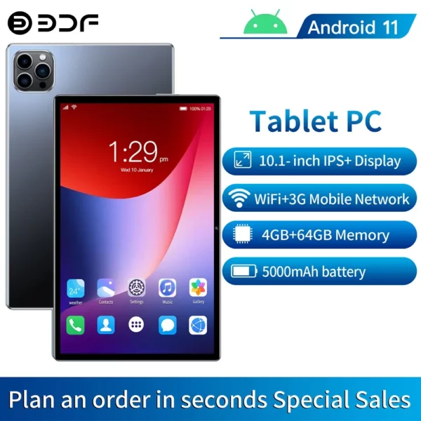 Android 10.1 pouces tablette Google Play Octa Core double caméra double SIM 3G appel téléphonique tablettes Bluetooth Wifi 4GB + 64GB ROM – Image 10