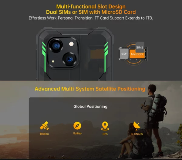 Oukitel NipRugged T606 Octa-Core NDavid Android 14 Smartphone, téléphone portable, téléphone portable, 6 pouces HD +, 4 Go de RAM, 64 Go, Dean, appareil photo 13MP, 6300mAh – Image 26