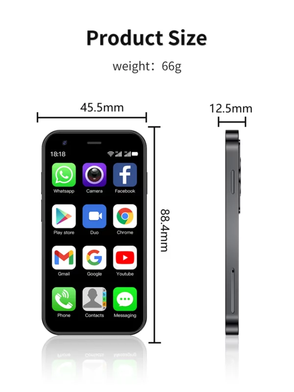 SERVO -Mini Smartphone P60 PRO, Android, Écran 3.0 ", Google Play, 2 Go + 16 Go, WIFI, Hotspot GPS, Petit Mobile de Poche, Matin, Prix Bas – Image 29
