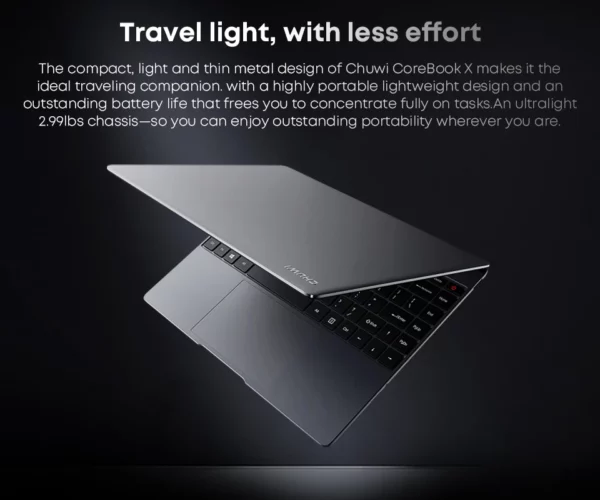CHUWI CoreBook X Intel Core i5 12450H ordinateur portable de jeu 14 pouces 2160x1440 résolution 16GB RAM 512GB SSD WiFi6 Windows 11 ordinateur PC – Image 18