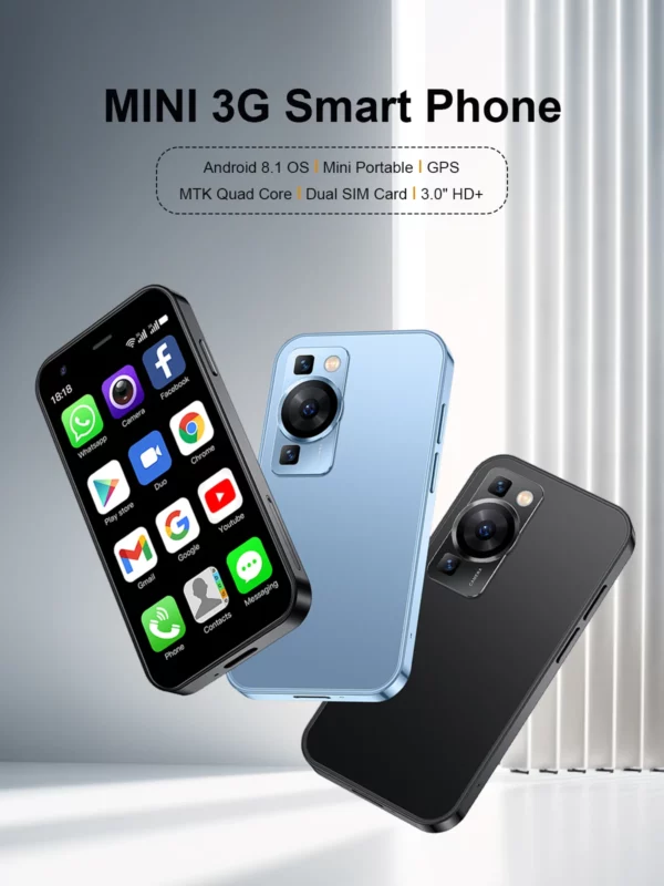 SERVO -Mini Smartphone P60 PRO, Android, Écran 3.0 ", Google Play, 2 Go + 16 Go, WIFI, Hotspot GPS, Petit Mobile de Poche, Matin, Prix Bas – Image 12
