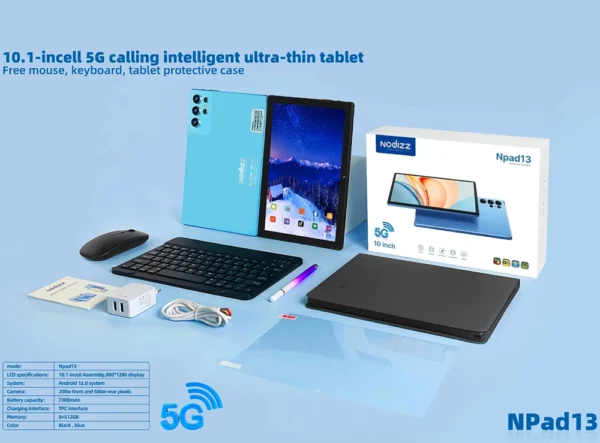 Nouvelle Version mondiale 10 pouces tablette Pc 8GB RAM 512GB ROM double 4G appel téléphonique WiFi Bluetooth Google Play Android 14 tablettes 7000mAh – Image 7