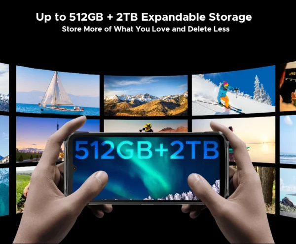 Doogee-Téléphone robuste S119, écran IPS FHD + 6.72 ", 8 Go, 512 Go, caméra principale AI 100MP, batterie 10200mAh, 33W, Android 14, NDavid, première mondiale – Image 31