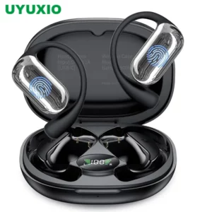 UYUXIO – écouteurs de traduction en temps réel, oreillettes de traduction de langue AI, 144 langues et Accents, oreillettes 3 en 1 OWS pour les entreprises