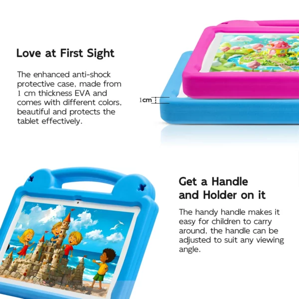 ANRY-Tablette Android 15 pour enfants, tablettes à écran HD, cadeaux pour enfants, 8 Go de RAM, 4 + 4 extensions, 64 Go, Dean A523, 2025 GHz, 10.1 Mah, 2.0 pouces, 5000 – Image 15
