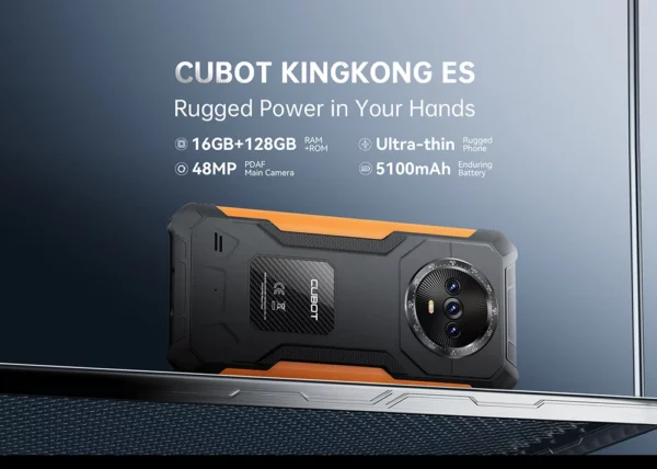 Smartphone Android robuste ultra-mince Cubot KingKong ES, 16 Go de RAM (6 Go + 10 Go), 128 Go de ROM, écran 6,56" 90 Hz, caméra 48 MP, téléphone 4G – Image 10