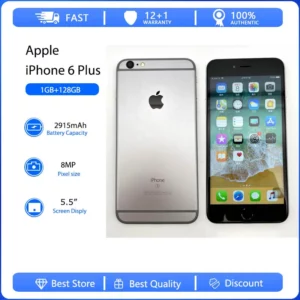 APPLE-Authentique smartphone iPhone 6 Plus de 16, 64 ou 5.5 Go débloqué, téléphone portable d'occasion, écran de 128 pouces, caméra 8MP