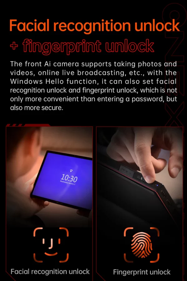 OneXFirst-Ordinateur portable et tablette, PC 3 en 1, Console de jeu, Windows, Déterminer les thorac, BronchPRO, AMD, Ryzen, AI 9, HXsuspec, 8840U, 10.95 pouces – Image 25