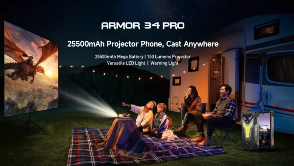 Ulefone Armor 34 Pro 5G AI 25500mAh téléphone robuste Smartphone Android 15 32GB + 512GB projecteur DLP intégré 6.95 "NFC téléphone portable – Image 12
