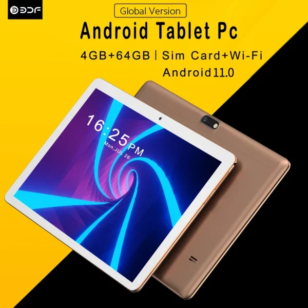 Tablette Android 11 de 10.1 Pouces, 4 Go + 64 Go, 3G, Appel Téléphonique, Touriste, EpiCard ou WIFI, Google Play, pour Ordinateur Portable, Nouveauté 2024 – Image 10