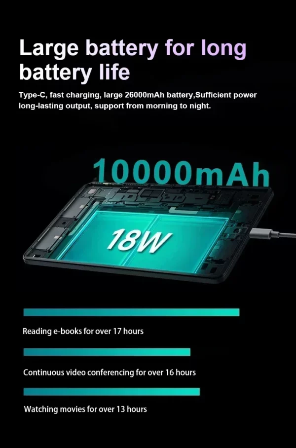 Tablette Pad 8 Pro originale, 10.1 pouces, Android 13, Snapdragon 8gen2, Global, 16 go + 1024 go, 10000mah, 5G, double SIM, WIFI, HD, plein écran – Image 18