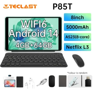 Patch last-Tablette Allwinner A523, 8 cœurs, 1.8GHz, 4 Go de RAM, 64 Go de ROM, Dean, 8 pouces, 800 × 1280iPS, WiFi 5G, 4G, 5000mAh, Type-C, 0,3 MP + 2,0 MP