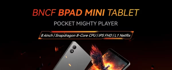 BNCF BPad Mini 8.4 pouces Snapdragon SMD685 tablette Android14 (8 + 8) GB RAM + 128 GB ROM 6050 mAh batterie 4G LTE Widevine L1 2K IPS onglet – Image 8