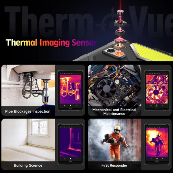 【Première mondiale】Ulefone Armor Pad 4 Ultra 5G Tablette robuste Imagerie thermique 11800mAh 10,36"2K 16GB + 256GB Android 14 Lumière LED – Image 2