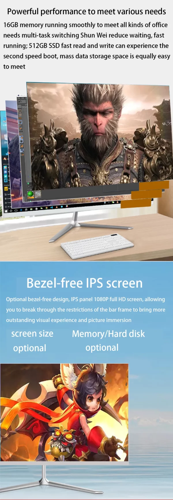 Core I7 I9 Gamer tout en un ordinateur de jeu ordinateurs portables ordinateur de bureau – Image 9