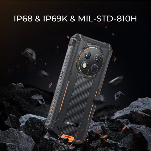 Oukitel-Smartphone G1 robuste, Android 6.52, en effet, 10600mAh, 24 Go + 256 Go, téléphone portable robuste, Android14, appareil photo 48MP HD + – Image 4