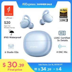 1MORE S20 écouteurs à pince d'oreille HI-RES Bluetooth sans fil écouteurs ANC TWS casque flash-vente pénétration