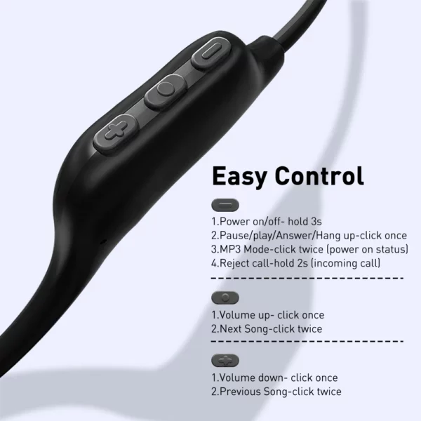 Mpow X6 Pro casque à Conduction osseuse sans fil Bluetooth 5.3 étanche IPX8 casque de sport professionnel intégré 32GB de mémoire – Image 5