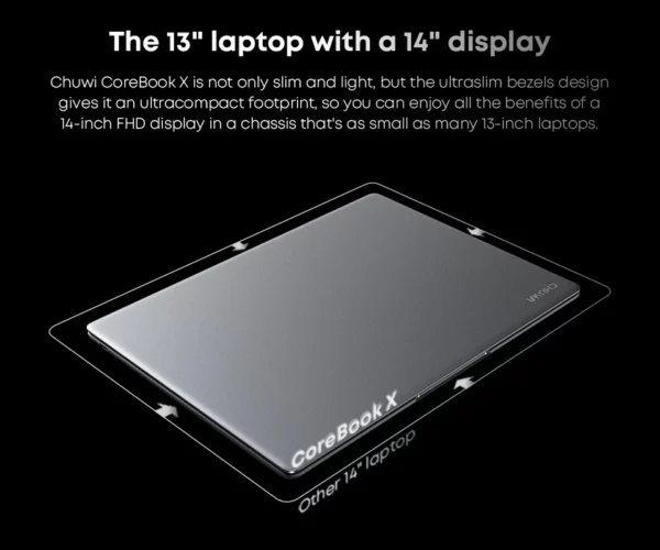 CHUWI CoreBook X Intel Core i5 12450H ordinateur portable de jeu 14 pouces 2160x1440 résolution 16GB RAM 512GB SSD WiFi6 Windows 11 ordinateur PC – Image 15