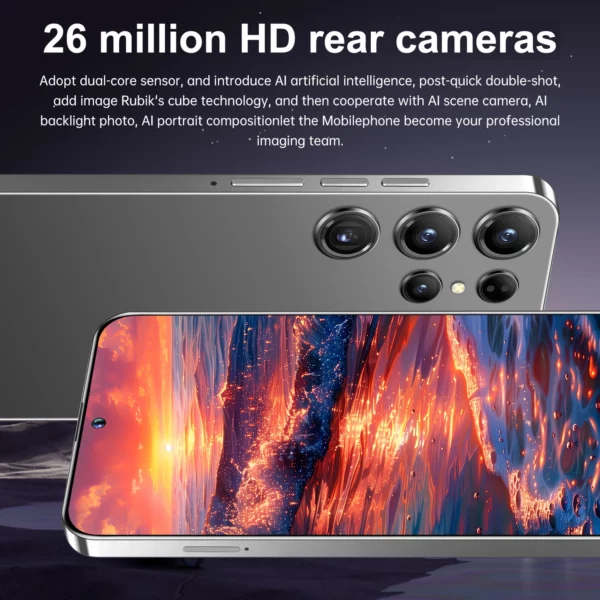 X18 Smartphone Android 6.6 pouces 128GB ROM 8GB RAM 4G réseau double SIM téléphones portables Google Play Store 5200mah téléphones mobiles – Image 10