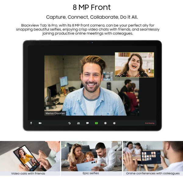 Tablette Blackview Tab 16 Pro  8 Go + 256 Go Écran 11'' FHD + Batterie 7700 mAh Android 14 Widevine L1 Unisoc T616 Tablette PC – Image 27