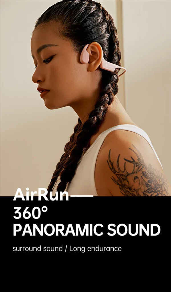 Sanag A30S AirRun sans fil Bluetooth 5.3 écouteur oreille ouverte Conduction d'air 360 °   Casque sonore panoramique Casque étanche IPX7 – Image 15