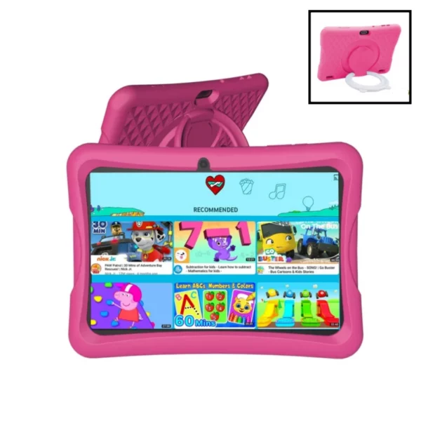 Tablette PC Android 13 pour enfants, 10.1 pouces, Allwinner A523, 8 cœurs, 4 go de RAM, 64 go de ROM, 1280x800 IPS, 6000mAh, cadeau, coque en silicone – Image 7