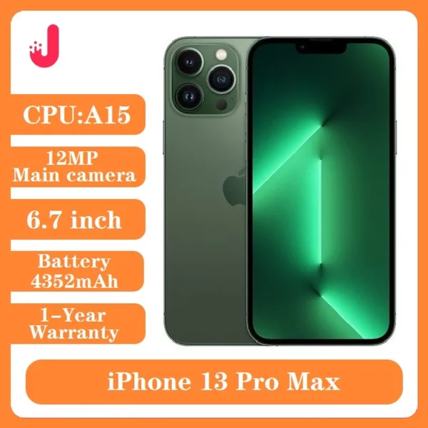 Apple-iPhone 13 Pro Max débloqué, 6.7 "OLED, 128 Go, 256 Go, Dean A15, IOS, Face ID, 5G, Mobile Morning