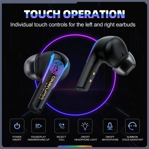 ONIKUMA T27 écouteurs de jeu sans fil avec micro ENC pour PS5/4, écouteurs Bluetooth pour téléphone, Pad, ordinateur portable, Steam Deck, commutateur – Image 9