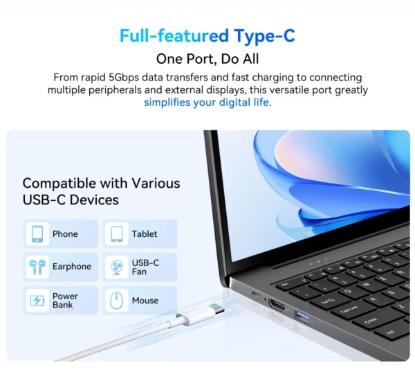 Blackview Acebook 12 P1 11 Pro ordinateur portable 16 en effet écran 1920*1200, Intel I5-1030NG7 Notebook, 16GB 512GB, 5000mAh, langue russe – Image 34