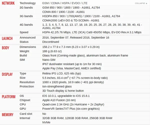 Apple-Smartphone iPhone 7 Plus Débloqué, Téléphone Portable d'Origine, Utilisé, 5.5 Pouces, 32/128/256 Go, Dean, Façades Core, IOS, 12MP, 4G, Empreintes Digitales – Image 15