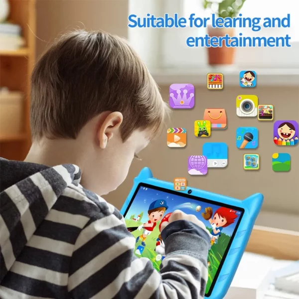 BDF-Tablette Android 13 pour enfants, extension 1 To, 4 Go de RAM, 64 Go de ROM, WiFi 5G, batterie 4000mAh, appareil photo touristique, cadeau pour enfants, logiciel pour enfants, 7 pouces – Image 15