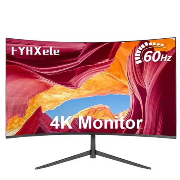 Écran LED incurvé IPS 4K 60Hz pour ordinateur de bureau et de jeu, 32 pouces, UHD HDR400, compatible HDMI, DP, Audio, type-c, 3840x2160