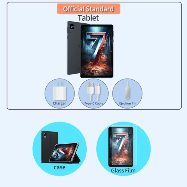 Headwolf FPad7 8.4 pouces tablette Android14 MTK dimension 7050 CPU 2560x1600 IPS/16GB + 256GB/6500mAh/4G LTE tablettes – Image 9