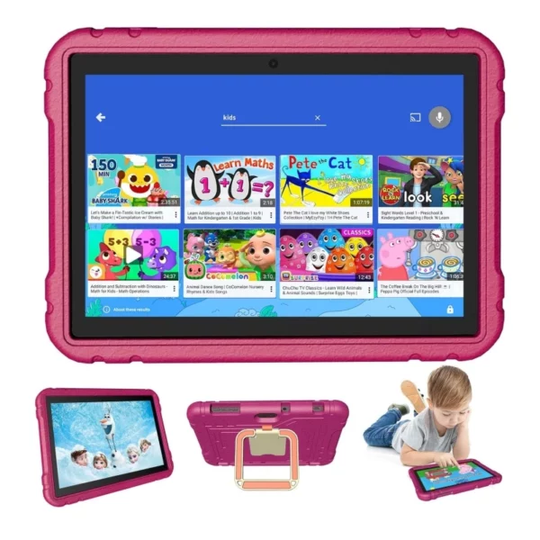 J11 cadeau coque en silicone type-c 10.1 "Android 13 tablette pour enfants 4GB RAM 64GB ROM Allwinner A523 8 cœurs CPU 1280x800 IPS 6000mAh – Image 8
