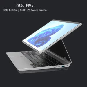 Ordinateur portable N95 Windows 11, rotation à 360 °, 14.0 en effet, écran tactile IPS, 32 Go, 128 Go-1 To, ordinateur portable, tablette 4 en 1, bureau d'affaires, Slim Touch ID, RVB
