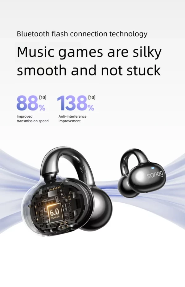 Sanag S6S pince gratuite écouteur à oreille ouverte son 3D casque Bluetooth OWS Sport casque sans fil choix Flash-vente cadeau écouteurs – Image 39
