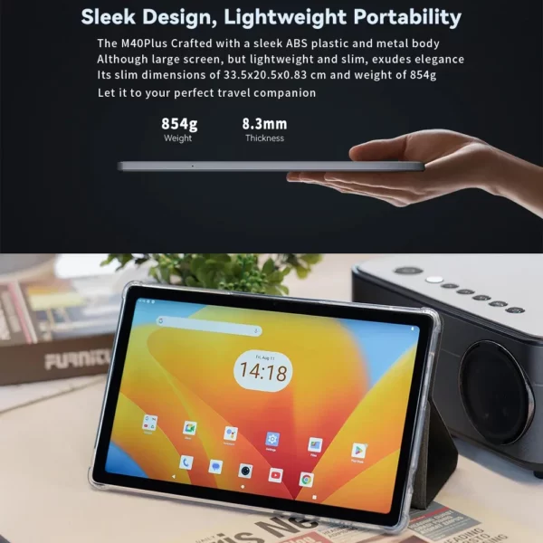 Tablette PC Android 12 de 14 Pouces, Version Globale, 8 Go de RAM, 512 Go de ROM, Doyen, 4G, Permanence, Touriste, Epi5 G, Wifi, GPS, 10000mAh, Nouveauté – Image 5