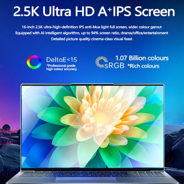 Ordinateur portable 16 pouces Intel Core I9-11900H 32 go DDR4 2 to SSD déverrouiller par empreinte digitale 8 cœurs 16 fils 4.9 GHz Wifi6 HD caméra ordinateur – Image 2