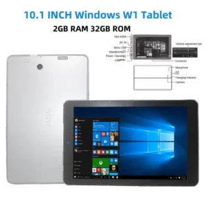 W1 32 bits 10,1 pouces 1280x800IPS Windows 10 tablettes Intel Z8350 2 Go de RAM 32 Go de ROM 4 cœurs 6000 mAh Port HDMI USB 3.0